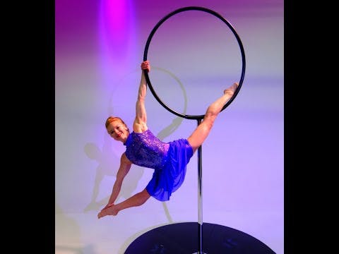 Lollipop Hoop Show. Free Standing Aerial Ring & Pole Act.